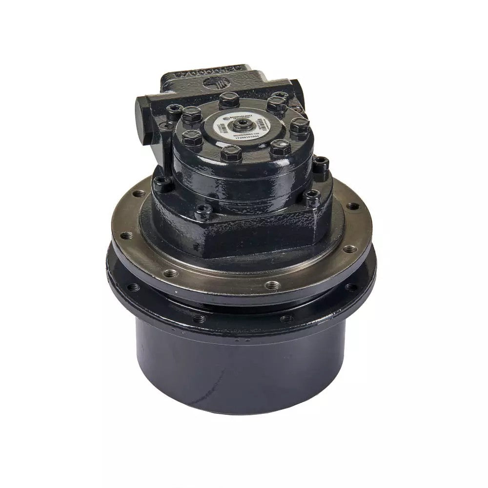 Excavator final drive travel motor for track propulsion and torque control