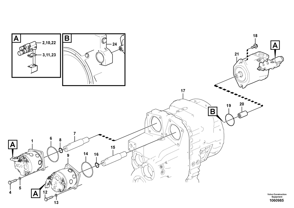 Hydraulic Pump VOE15084861 15084861 17441854 for Volvo L120G/L120H