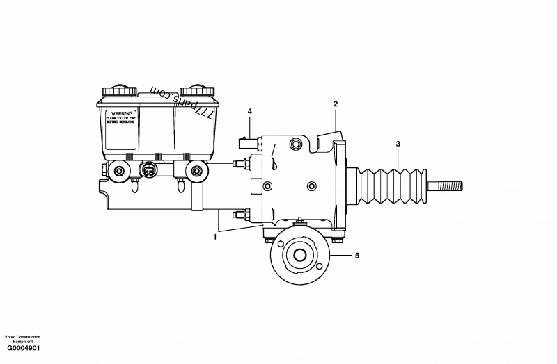 VOE12724047 Master Cylinder for Volvo Motor Grader