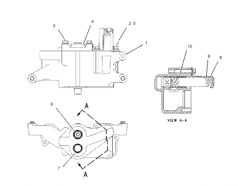 1 Section Engine Oil Gear Pump 161-4111 for CAT HT400 Pumper