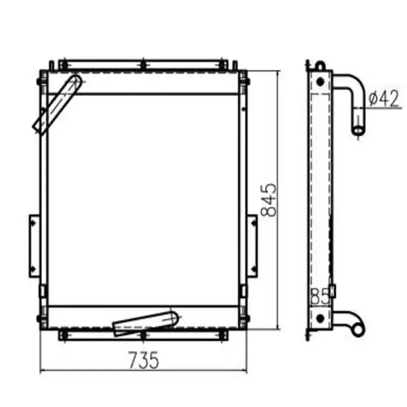 Hydraulic Oil Cooler 7Y2109 for CAT E320 Excavator