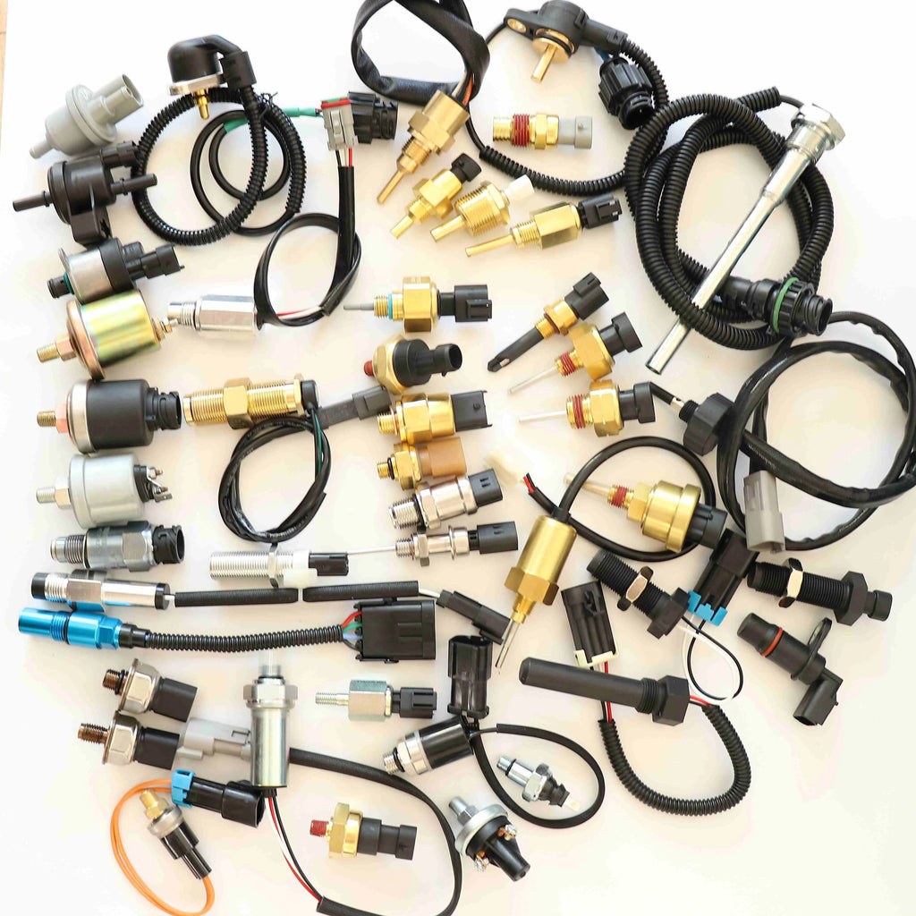 Various automotive sensors and connectors, including intake manifold pressure sensors and crankshaft position sensors.