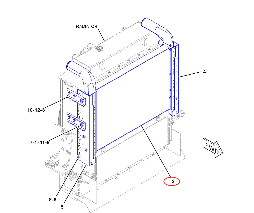 Radiator 231-9394 for Cat CAT 770 ADT