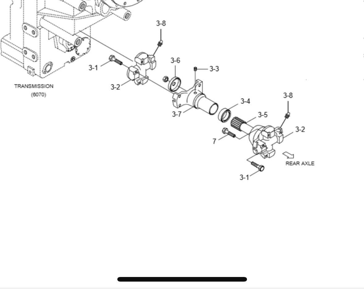 Rear Drive Shaft 81LB-01201 for Hyundai HL770-9, HL770-9A, HL770-9S, HL770-F Wheel Loaders