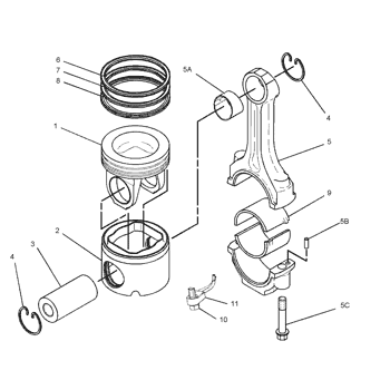 Piston 393-8990 for CAT 3456 Engine