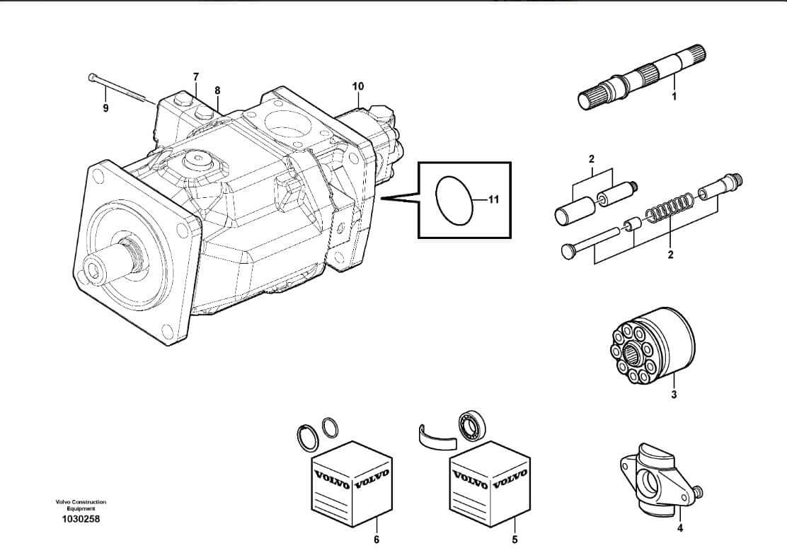 Hydraulic Pump VOE17459133 for Volvo L90G, L90H Loader