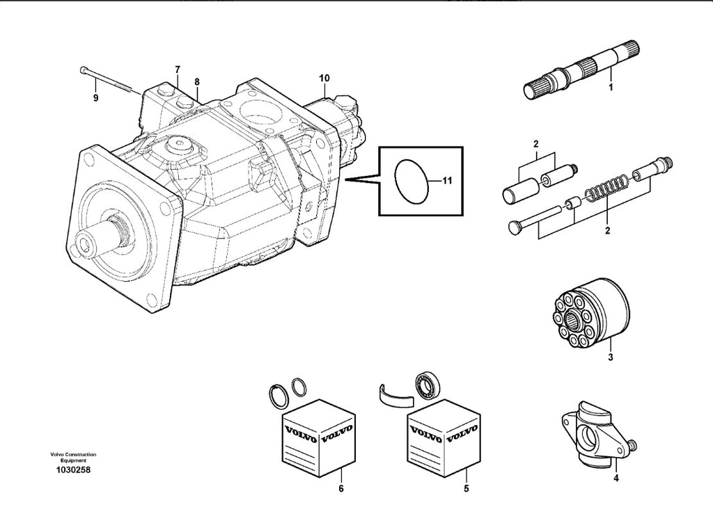 Hydraulic Pump VOE17459133 for Volvo L90G, L90H Loader