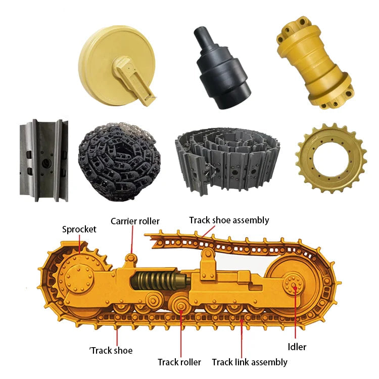 Track Chain Assembly 20T-32-00141 for Komatsu PC50 PC60-7 PC75 Mini Excavator