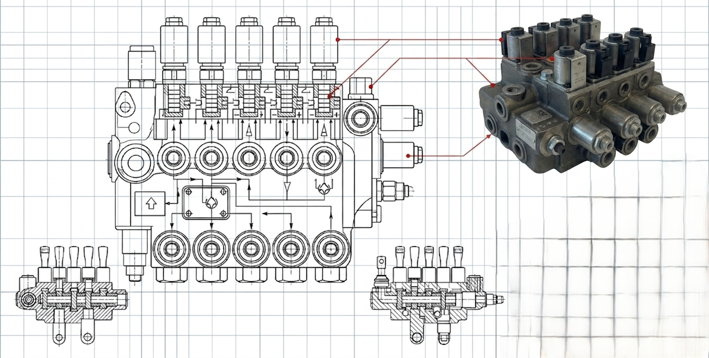 Valve Group 562-4297 5624297 for CAT 120 GC 140 GC Motor Grader