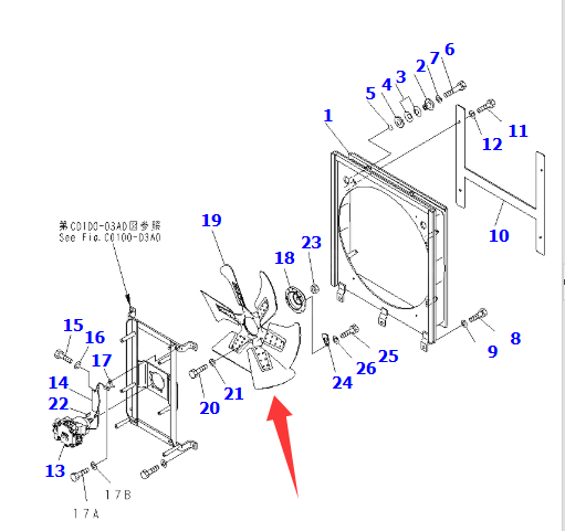 Cooling Fan 600-645-7850 for Komatsu WA430 WA450 WA470 – Imara ...