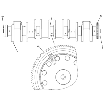 Crankshaft 384-9907 3849907 for Caterpillar 6015B Engine C27