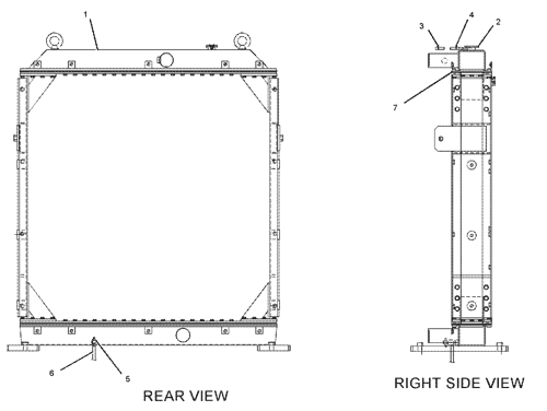 Radiator 210-8027 for CAT 385B