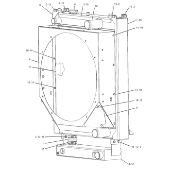 Radiator 263-6406 2636406 for CAT 525C