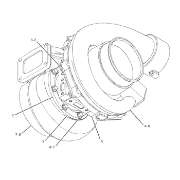 Turbocharger 394-0380 for Caterpillar 3512B Engines