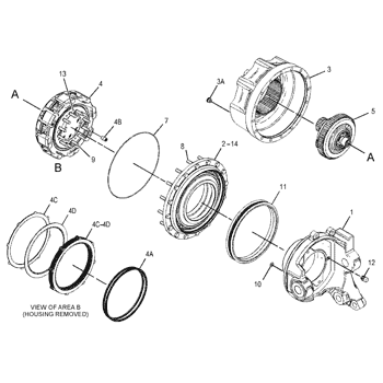 Spindle 415-1853 4151853 for Caterpillar Wheel Loader