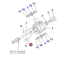 Load image into Gallery viewer, Transmission shaft for Komatsu Bulldozer D155 175-15-42532