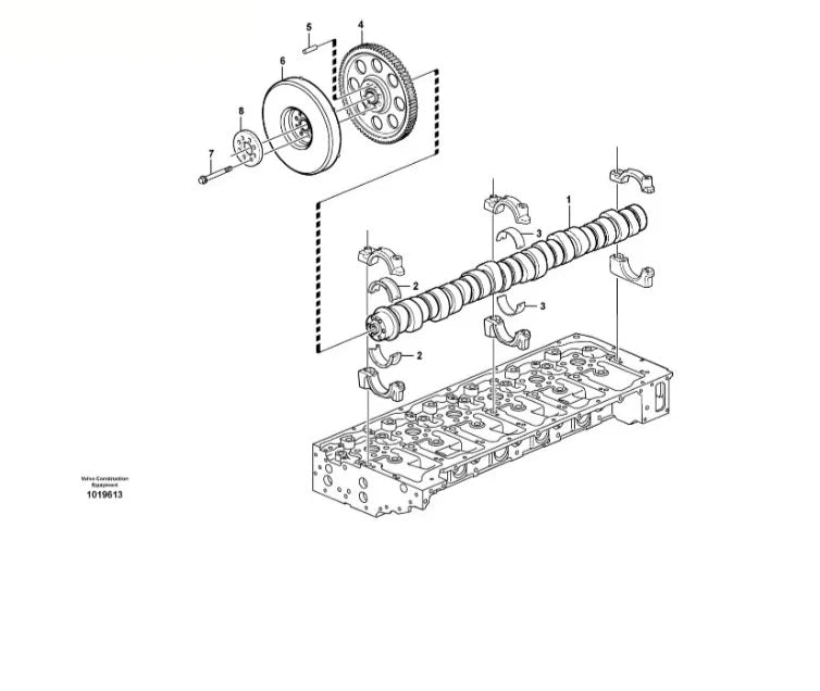 VOE15082307 - Camshaft for Volvo Articulated Haulers