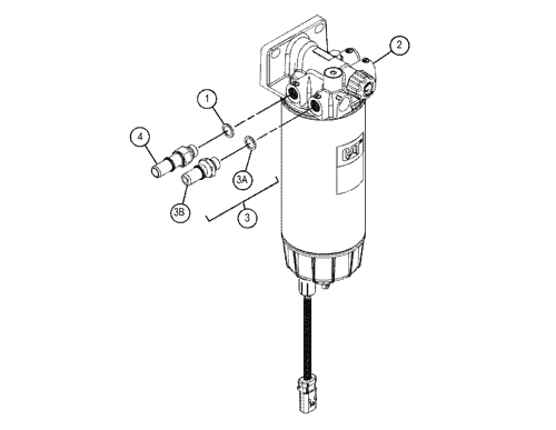 Cat engine C4.4 C7.1 fuel filter assembly 438-7763