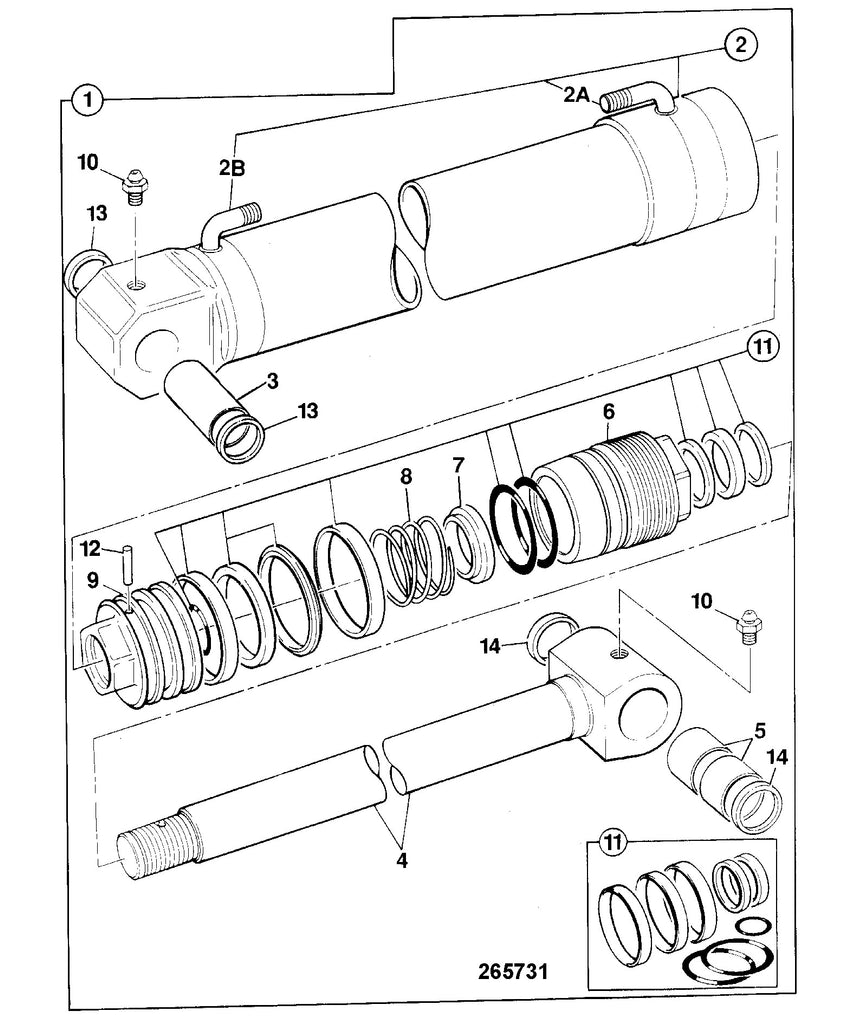 991/00145 991-00145 Hydraulic Cylinder Seal Kits Kit for JCB Backhoe JCB 3CX 4CX